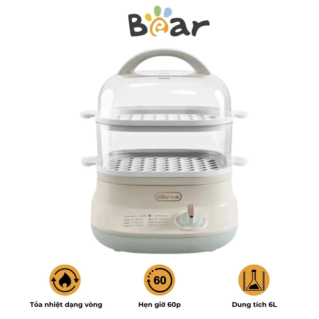 KOHNAN - Nồi hấp Bear DZG-C60Q8 6L