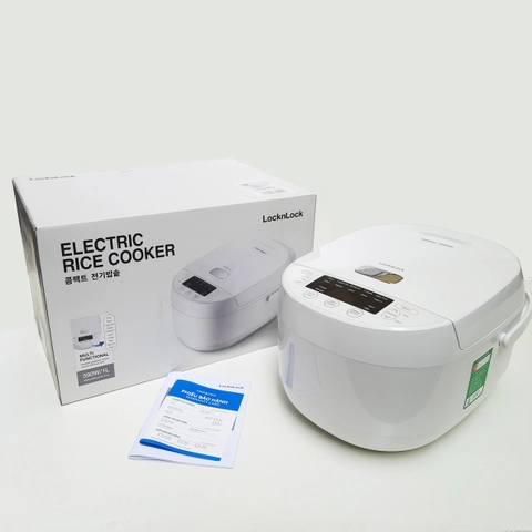 LOCKNLOCK-EJR311WHT-Nồi cơm điện Locknlock Electric Rice Cooker 220-240V, 50/60Hz, 590W, 1.0L- Màu trắng