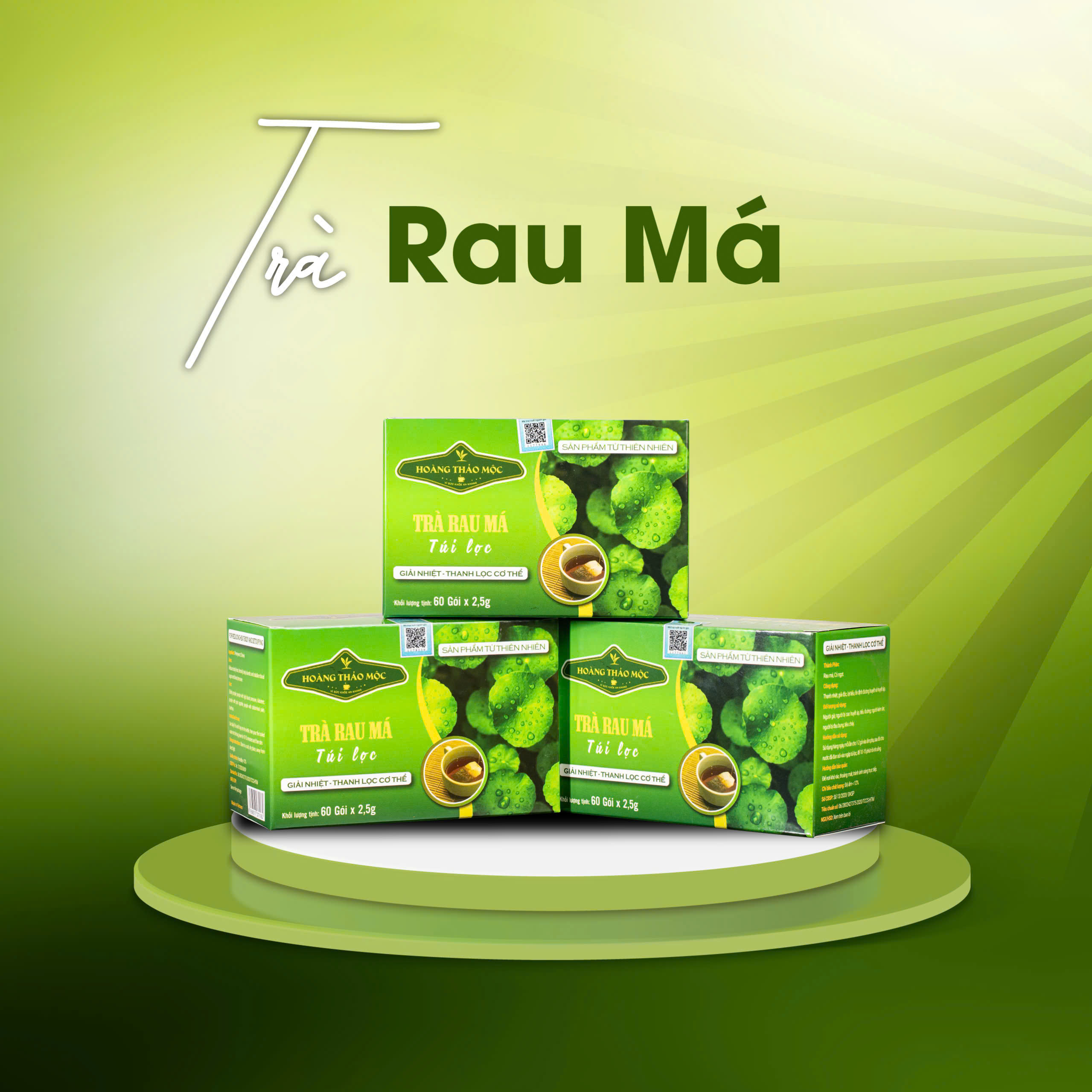 Trà Hoàng Thảo Mộc - Trà Rau Má Túi Lọc - Thanh Lọc Cơ Thể Giải Nhiệt