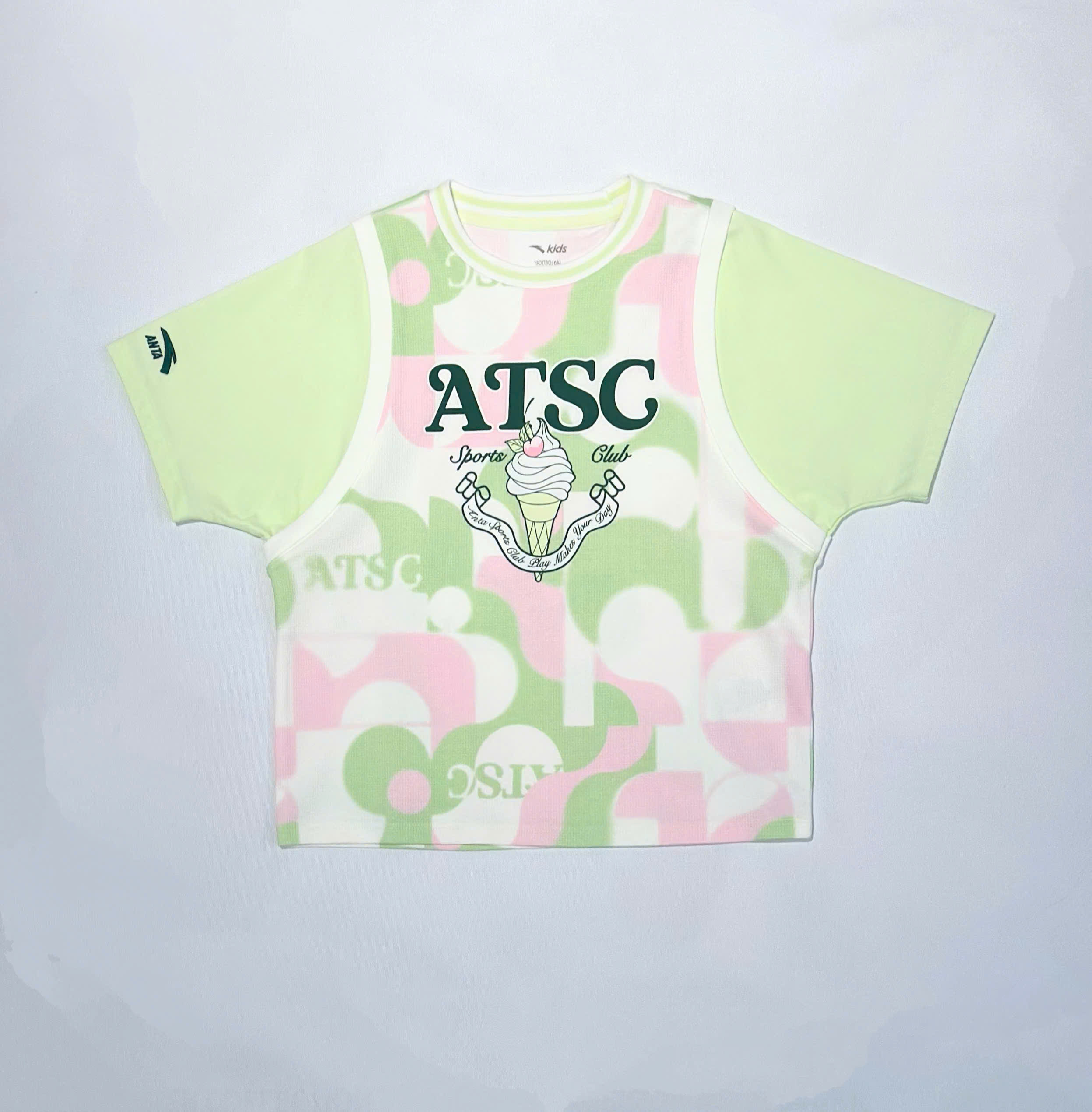 Anta Kids - Áo phông ngắn tay bé gái thời trang thể thao Anta Kid 3625B8103-2