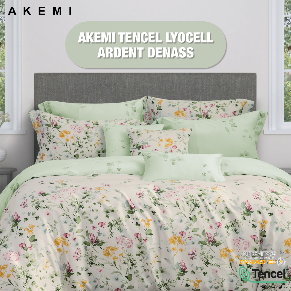 AKEMI - Bộ Drap Tencel Lyocell Ardent (1m8x2m)