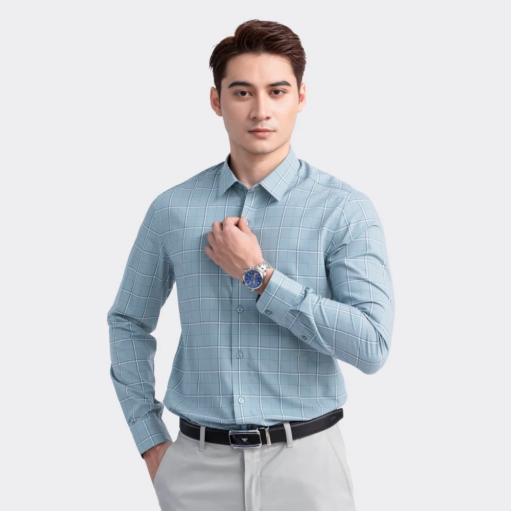 Aristino - Áo Sơ Mi Nam kẻ Bamboo ALS00203