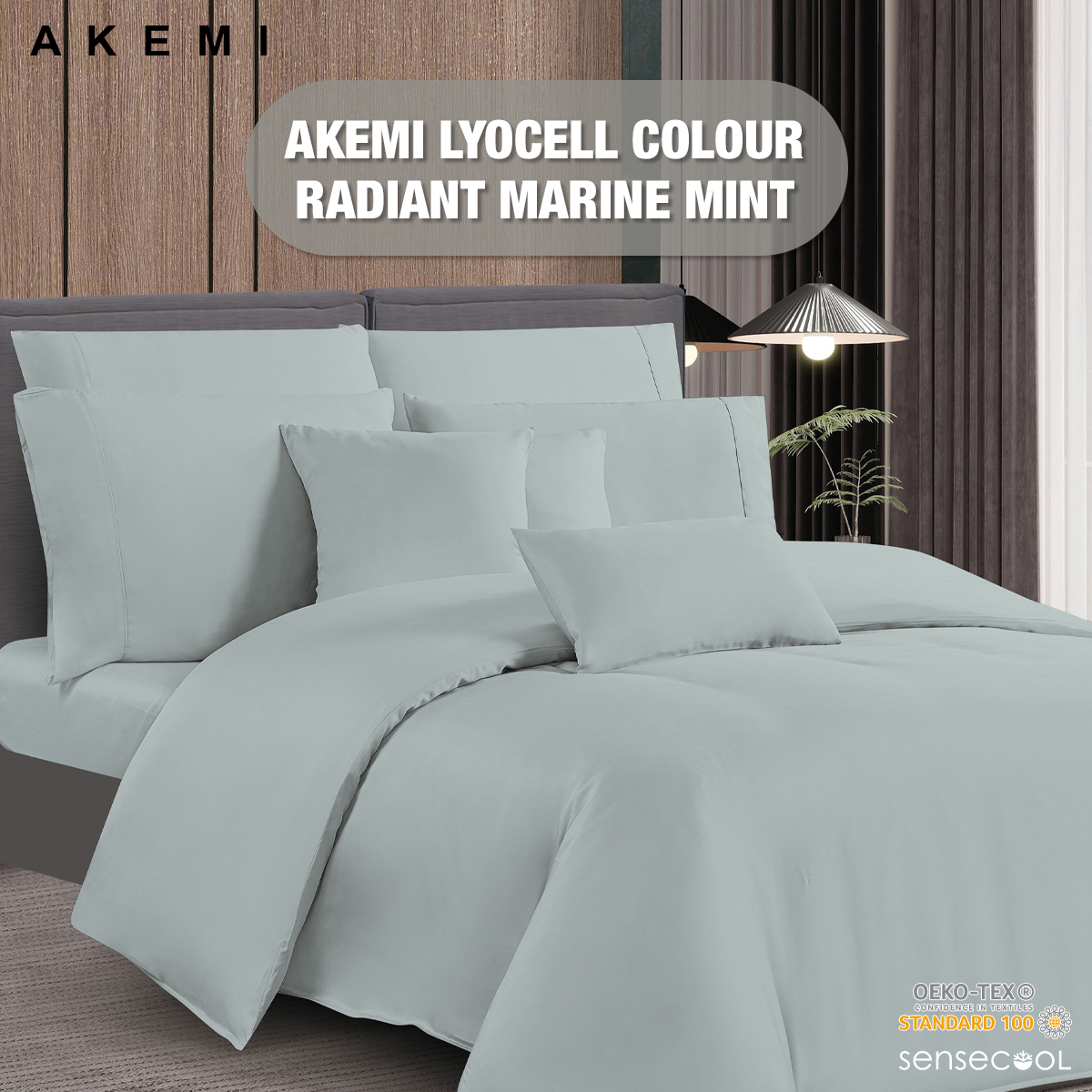 AKEMI - Bộ Drap Tencel Lyocell Colour Radiant 5 Món