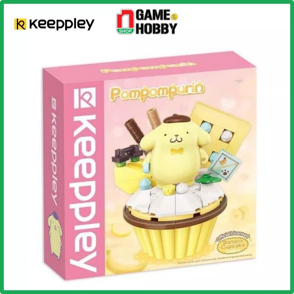 nShop - Keeppley Sanrio Banana Cupcake Pompompurin K20816 Kích Thước Cao khoảng 9.5cm