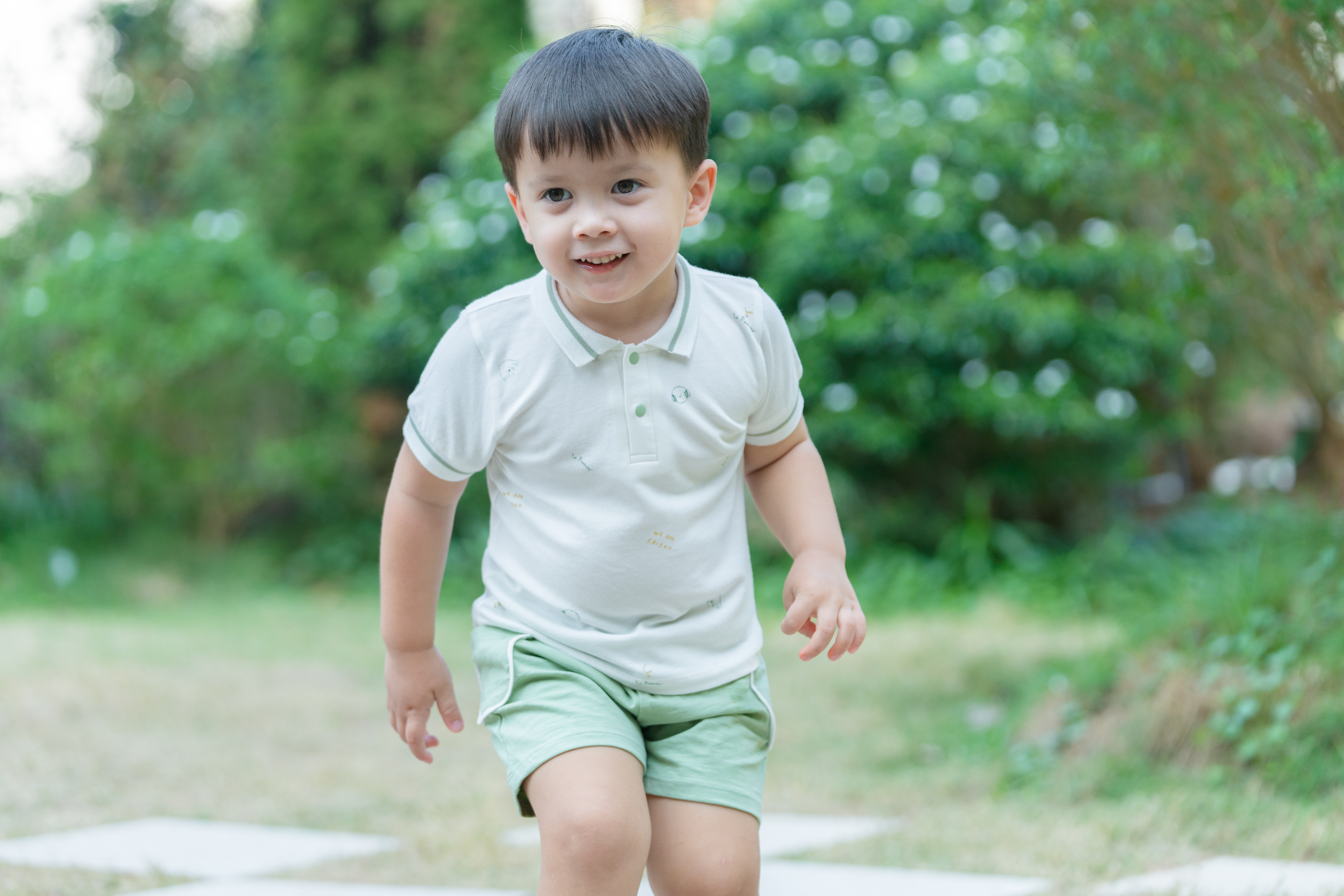 MamanBébé - Bộ cộc tay La Pomme Bé Xù tinh nghịch