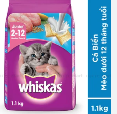 KOHNAN - 025393 Whiskas Mèo Con cá biển&sữa 1.1Kg