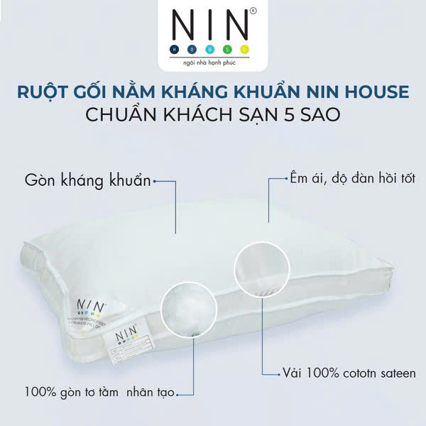 KOHNAN - Ruột Gối Kháng Khuẩn 50x70cm