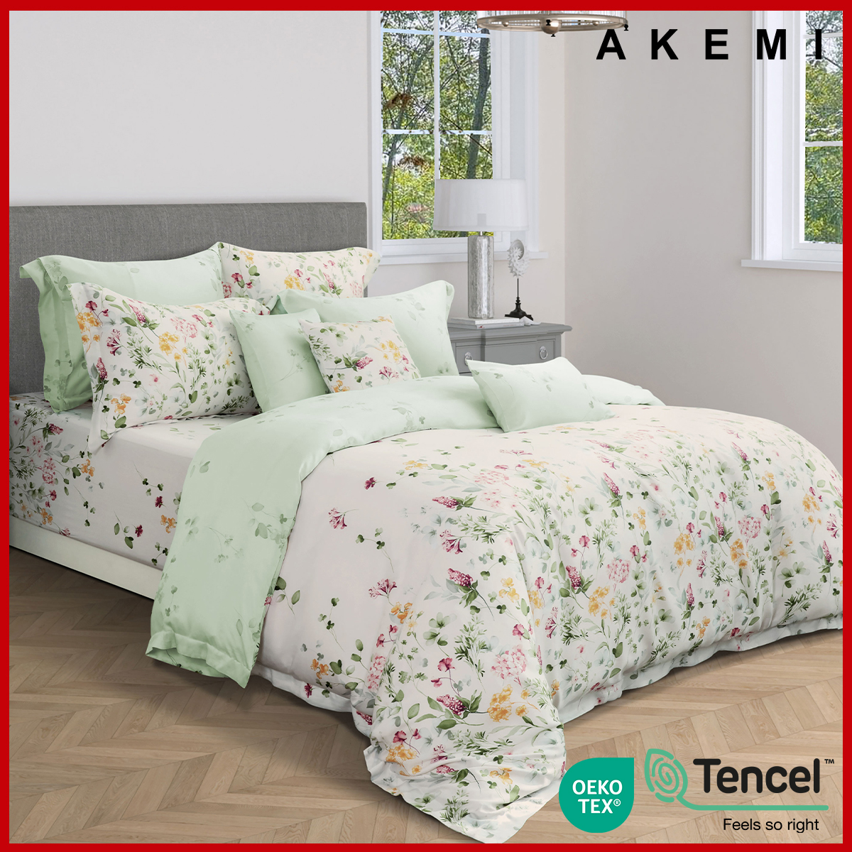 AKEMI - Bộ Chăn Ga Gối Akemi Tencel Lyocell Ardent 200x220 (super king)