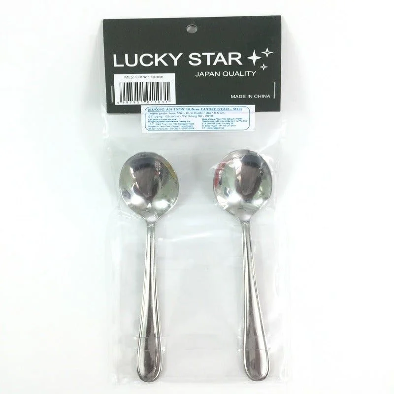 Kohnan Lô 2 Muỗng ăn inox 18.5LUCKY (11031)