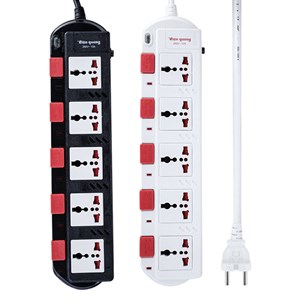 KOHNAN - Ổ CẮM ĐIỆN QUANG 5 Lỗ 3 Chấu 2M