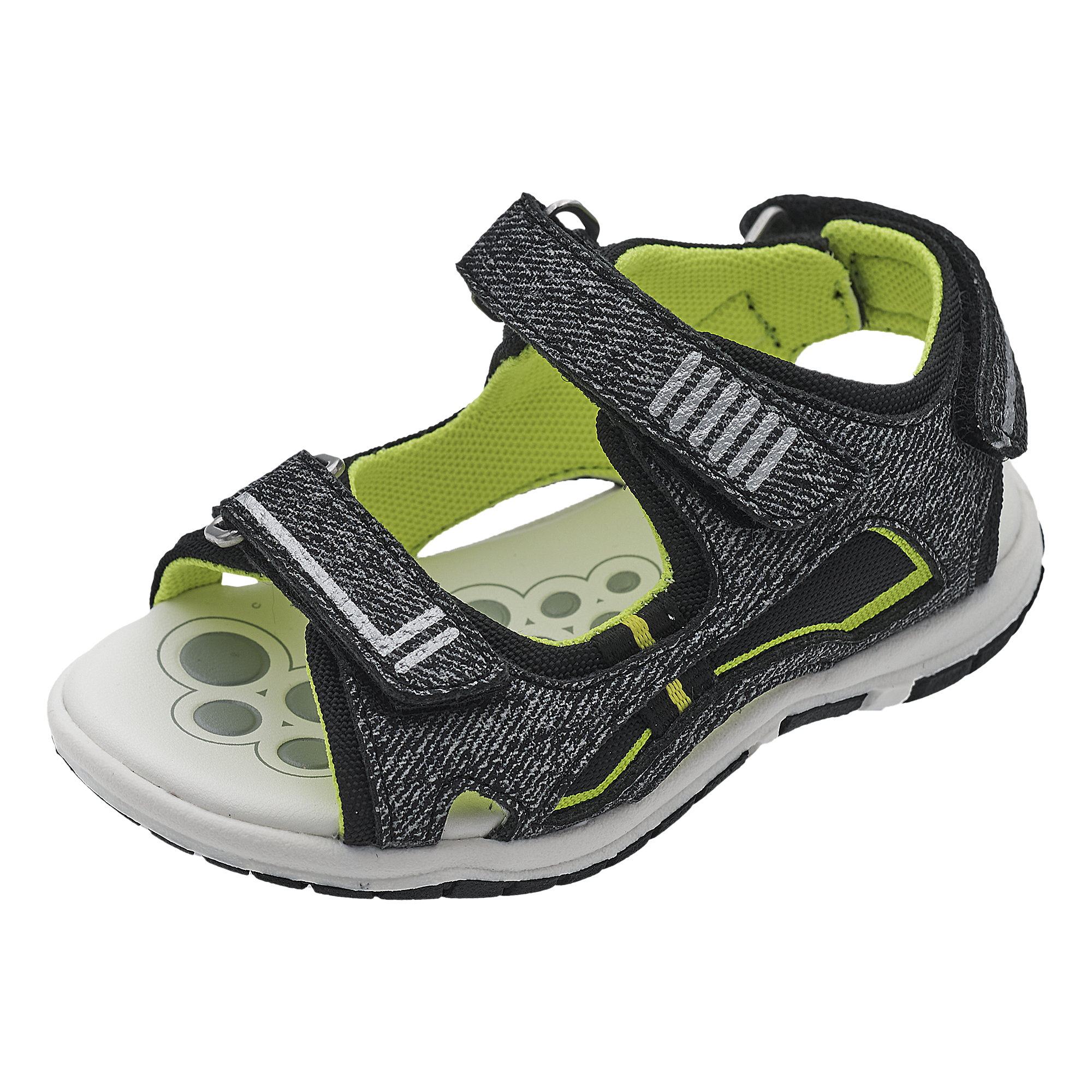 Sandal mát-xa chân bé Chicco Farreto màu ghi viền xanh cốm