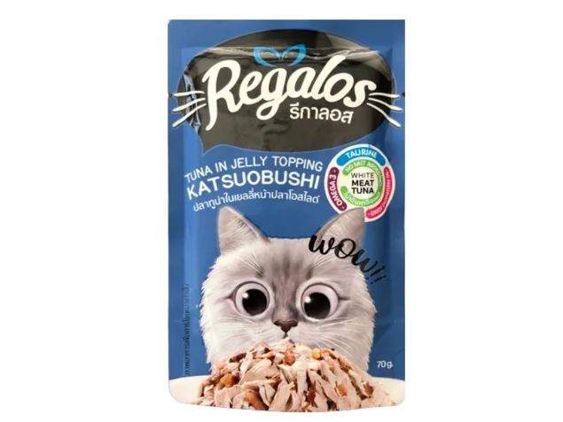 KOHNAN - 076912 Regalos T.Ăn Ướt Cá Ngừ. Cá Bào 70G ( mua 3 gói tặng 1 gói sup thưởng)