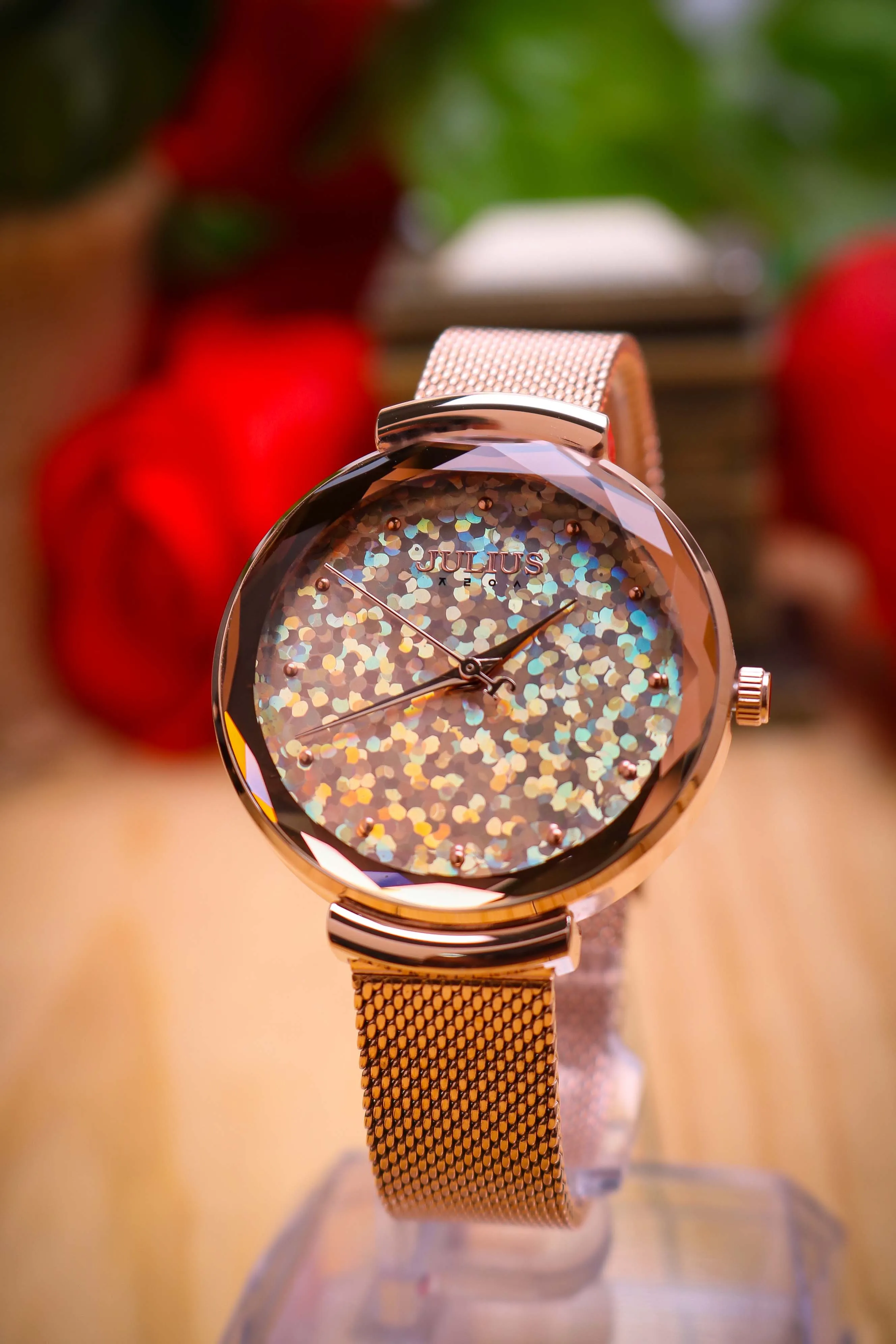 Đồng Hồ Nữ JA-1189A Julius Hàn Quốc Dây Thép (Đồng)