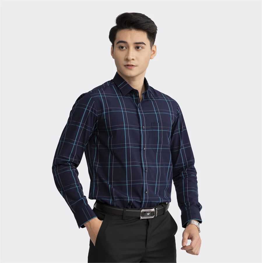 Aristino - Áo Sơ Mi kẻ Nam Aristino Banana tree ALS23402