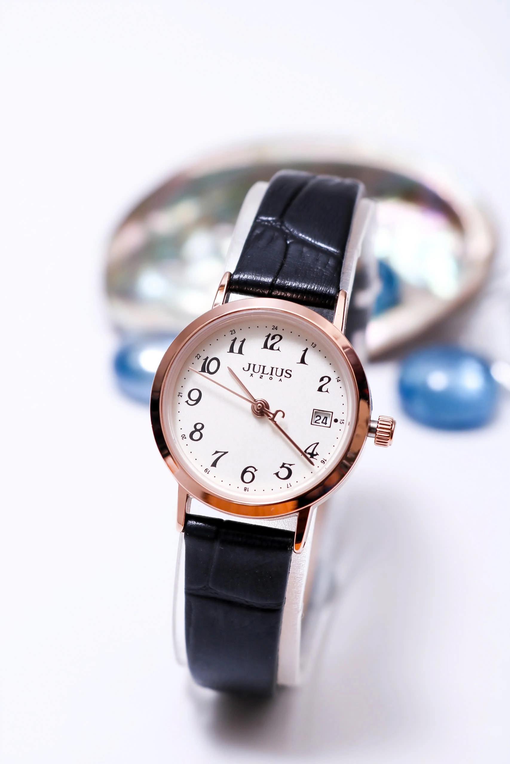 Đồng hồ Nữ Julius Hàn Quốc JA-1404D (ĐEN ĐỒNG )