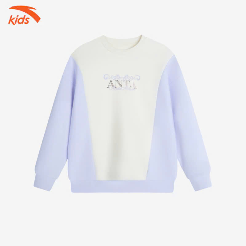 Anta Kids - Áo sweater bé gái Anta Kids 3624C7708