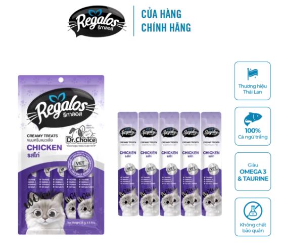 KOHNAN - 076917 Regalos Súp Thưởng Mèo Vị Gà 15Gx5