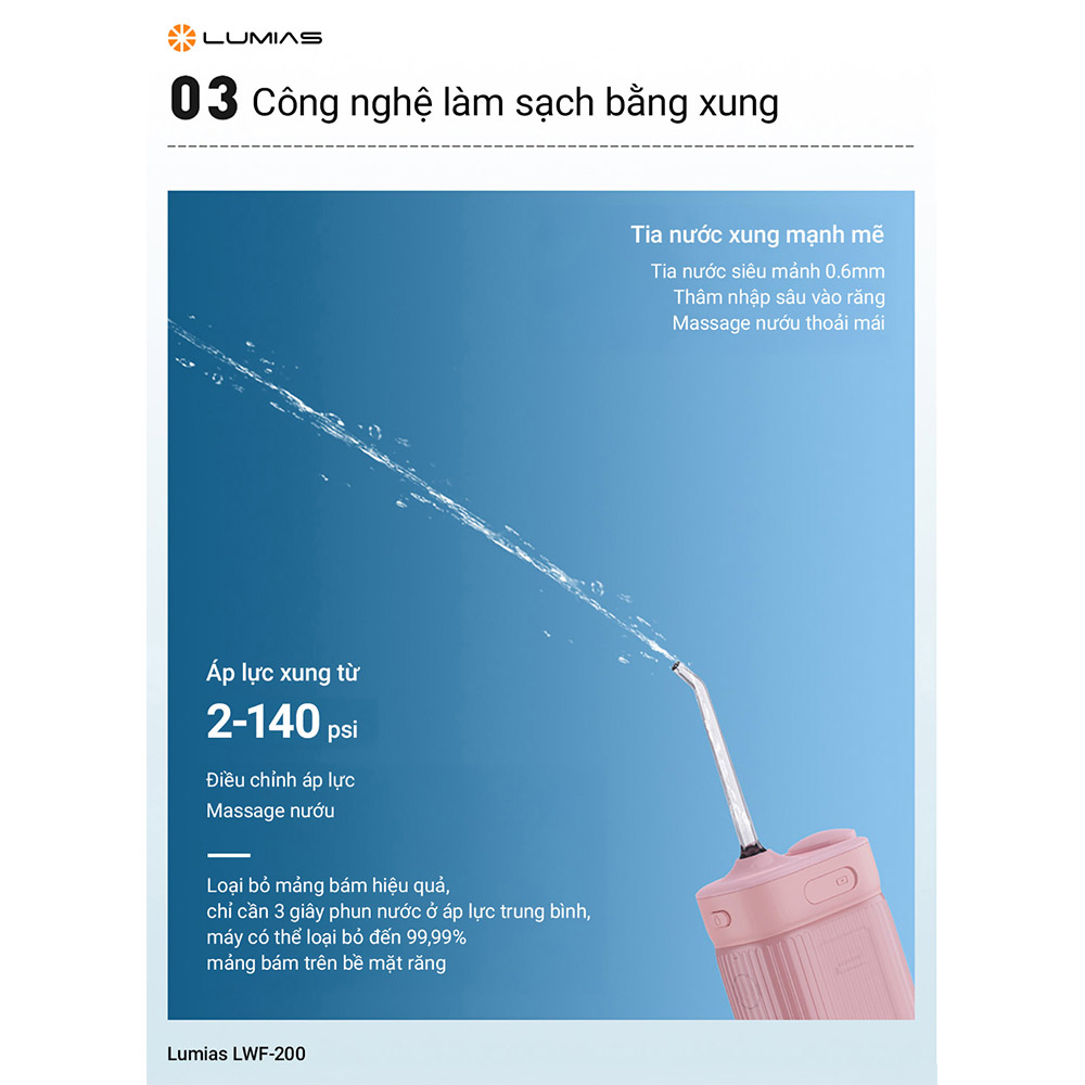 Máy tăm nước mini Lumias LWF-200