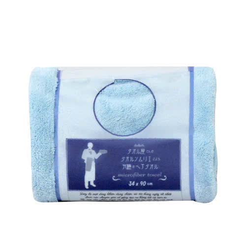 KOHNAN - Khăn Mặt Micro Xanh (34x90cm) 8935273480711