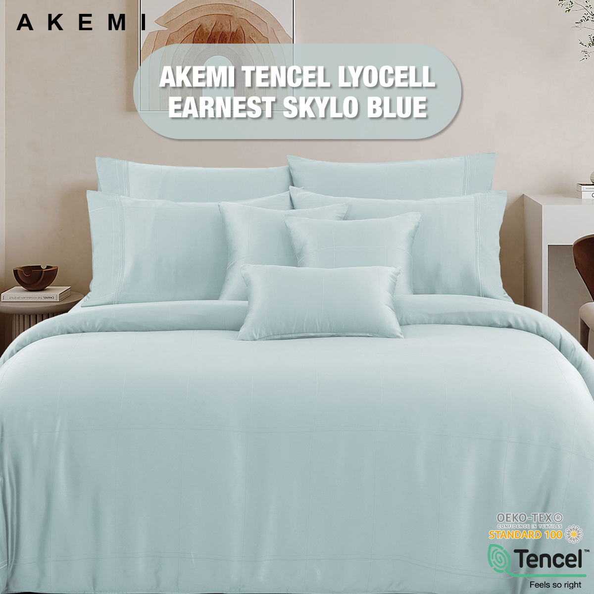 AKEMI - Bộ Drap Tencel Lyocell Earnest (1m8x2m)