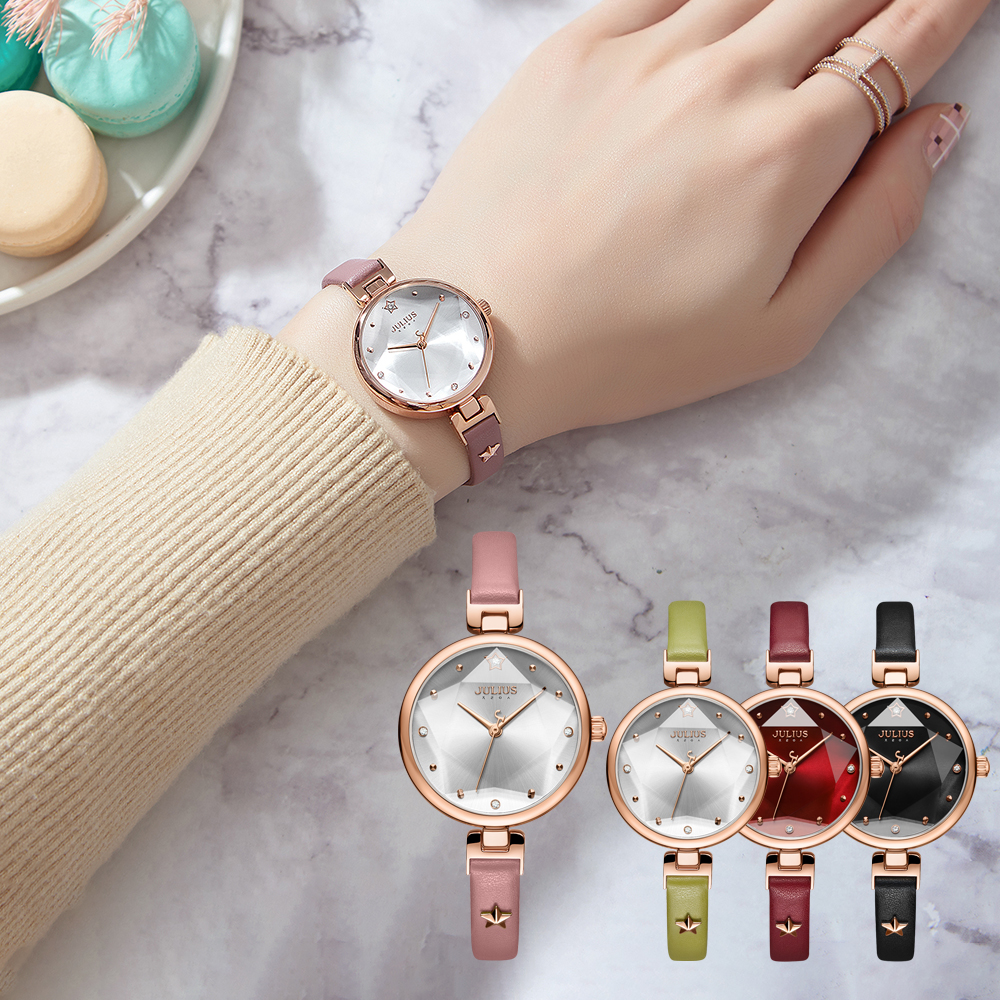 Đồng Hồ Nữ JA-1230A Julius Hàn Quốc Dây Da