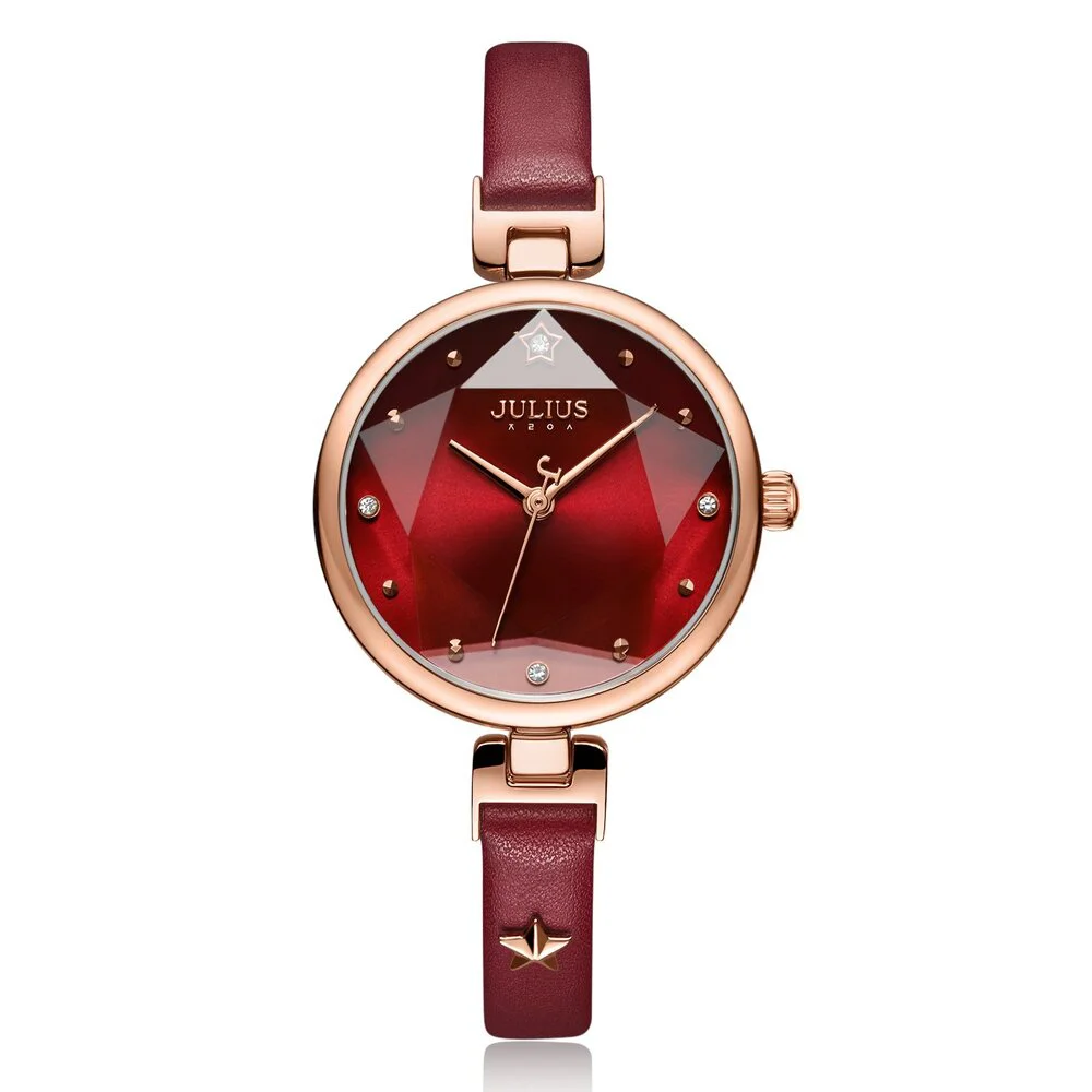 Đồng Hồ Nữ JA-1230C Julius Hàn Quốc Dây Da