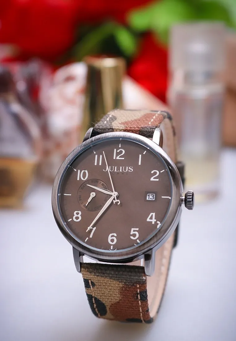 Đồng Hồ Nam JAH-125B Julius Homme Hàn Quốc (Màu Nâu)