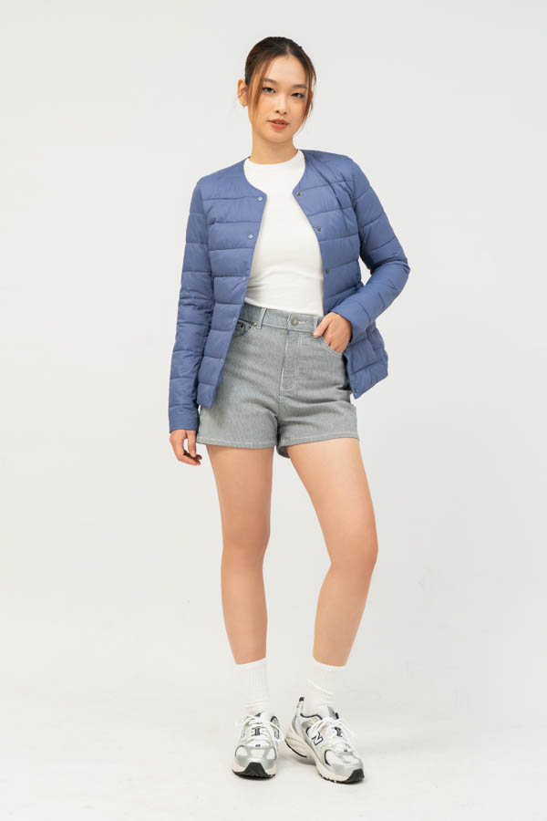 Áo khoác nữ chần bông cài khuy