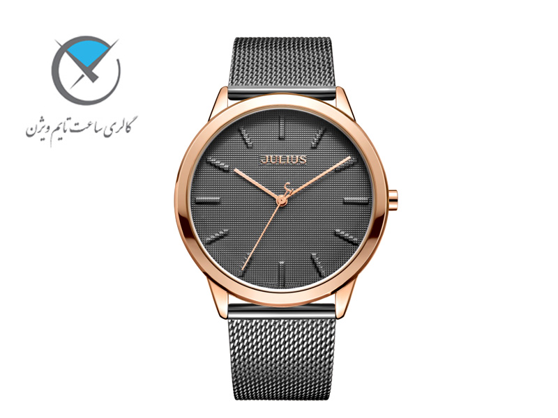 Đồng hồ đeo tay nam Julius JA-982MF dây mesh siêu mỏng (Xám)