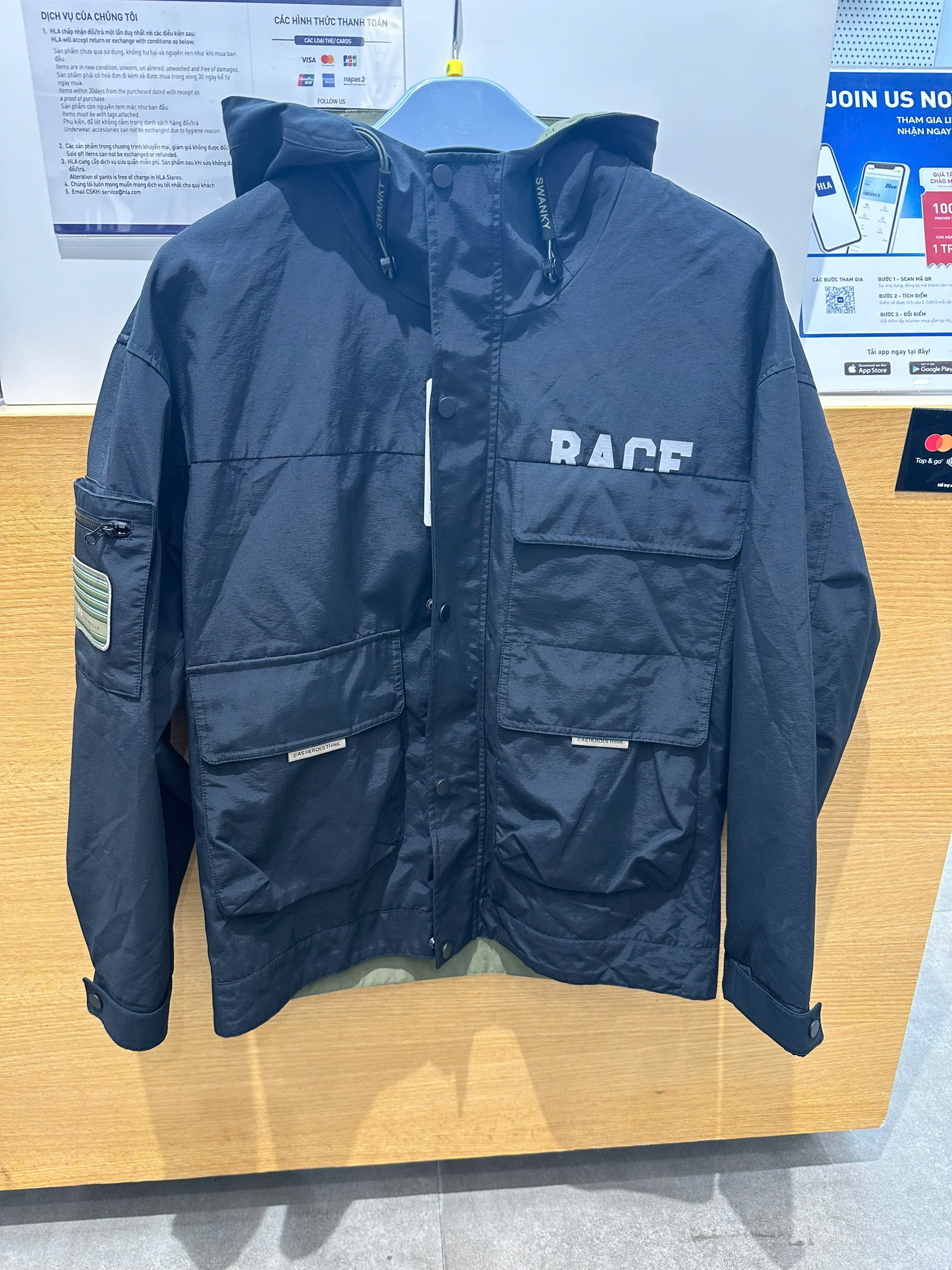 HLA - Áo khoác nam thu đông - WJA/D3Y/N6