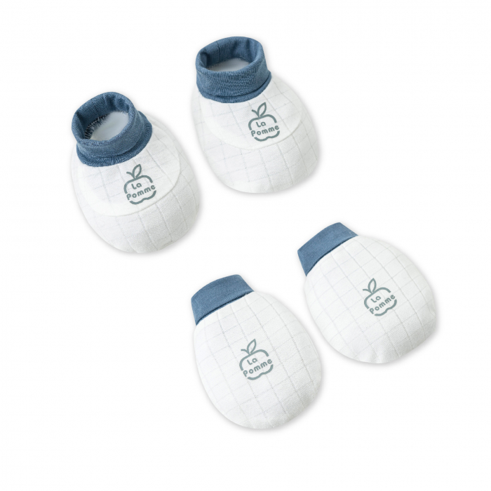 Set bao tay bao chân La Pomme bé yêu vui nhộn - Trắng