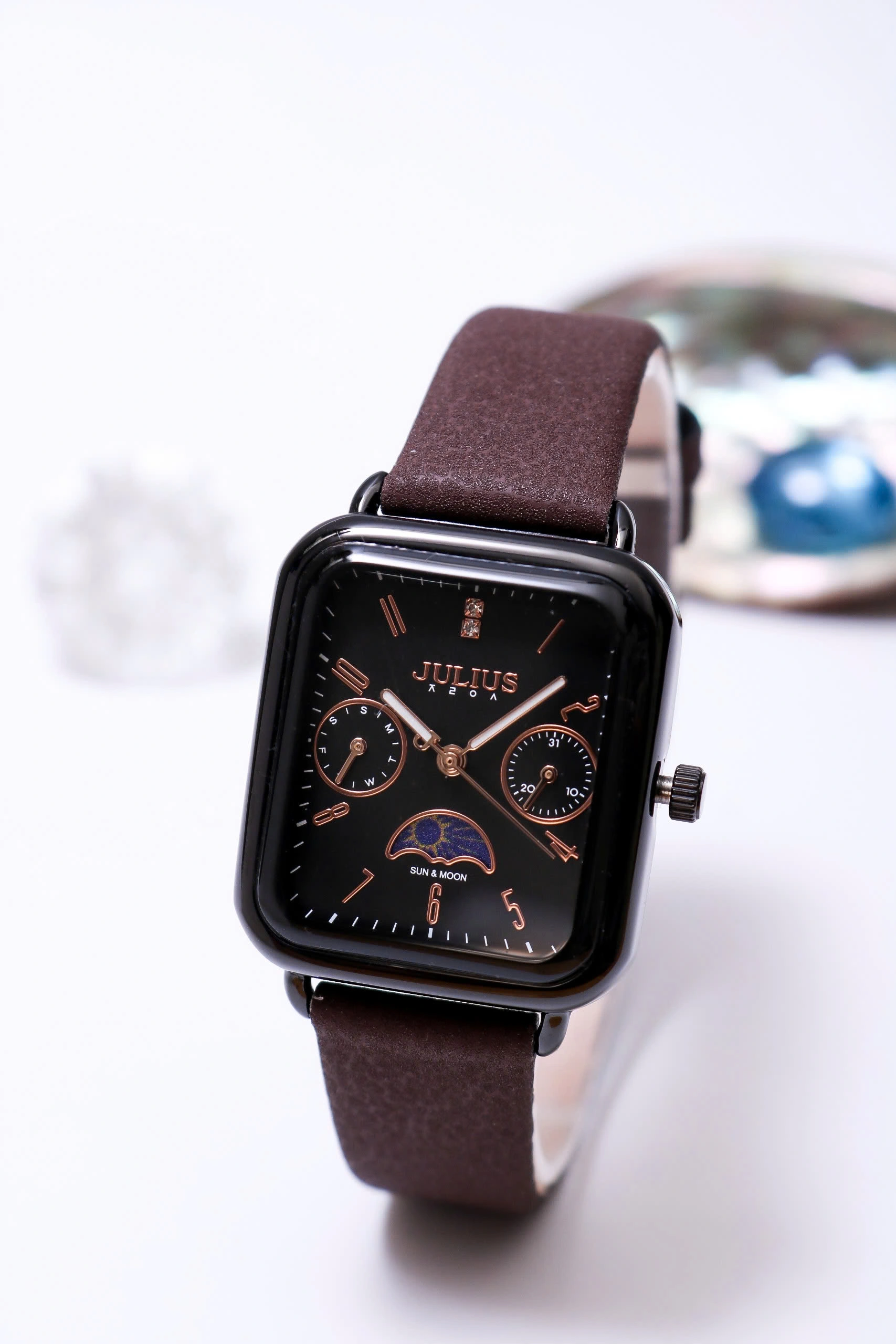 Đồng Hồ Nữ JA-1481D Julius Hàn Quốc Dây Da