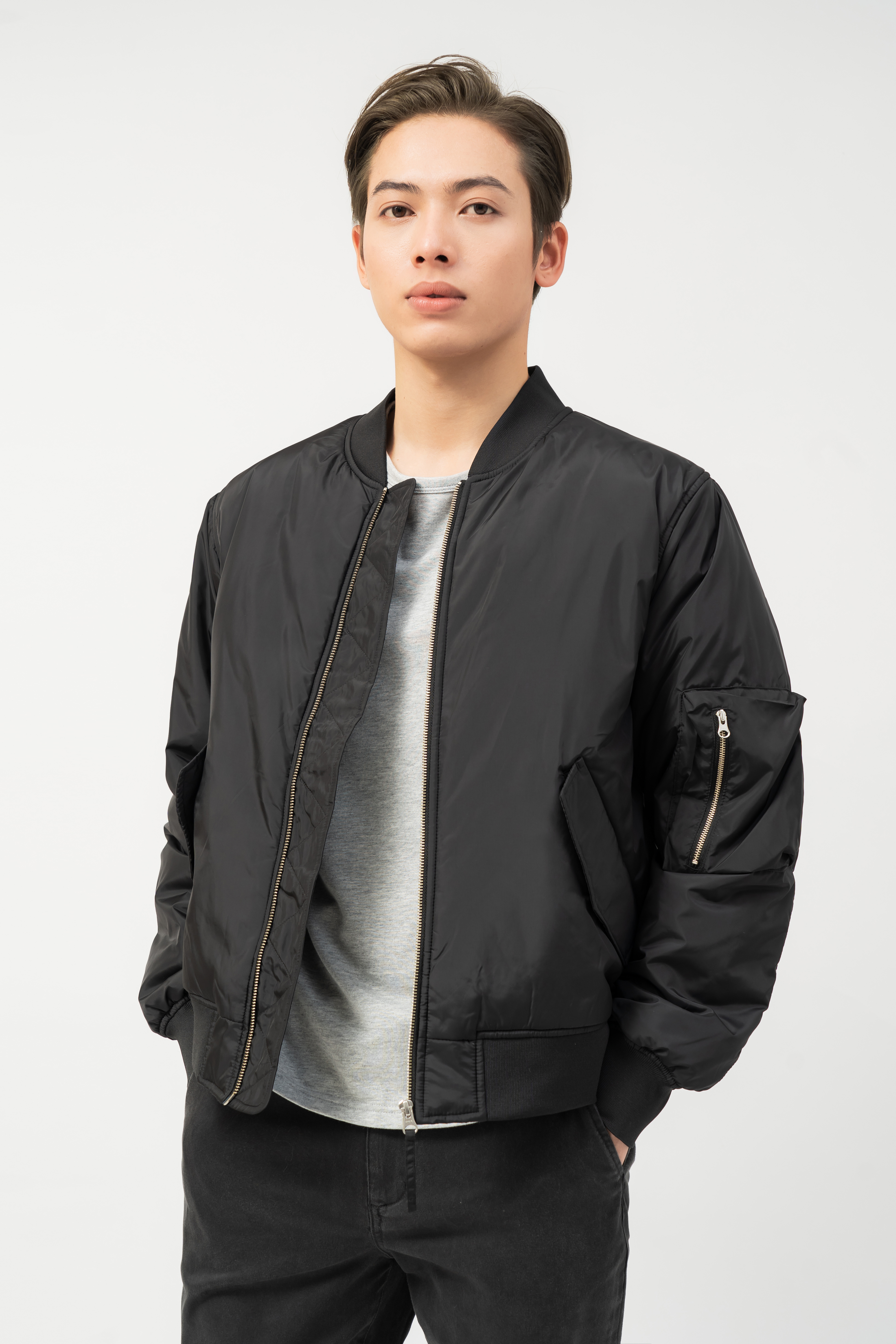 Áo khoác bomber nam lót bông