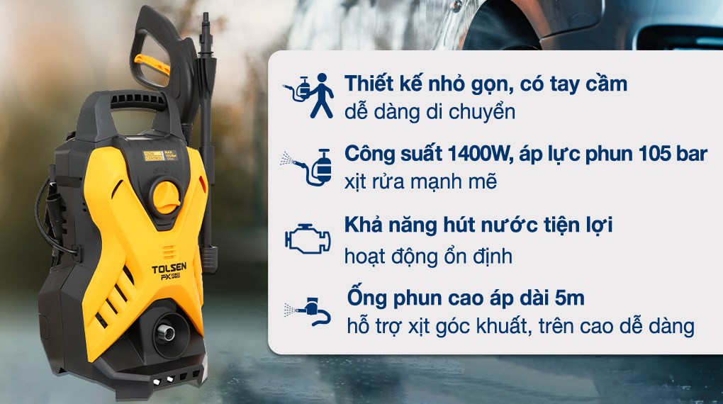 KOHNAN BÌNH TÂN-MÁY XỊT RỬA TSEN 1400W 79588-6933528799054