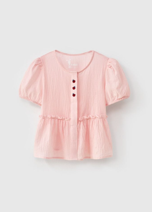 Áo kiểu ngắn tay thô bé gái Rabity 903.018