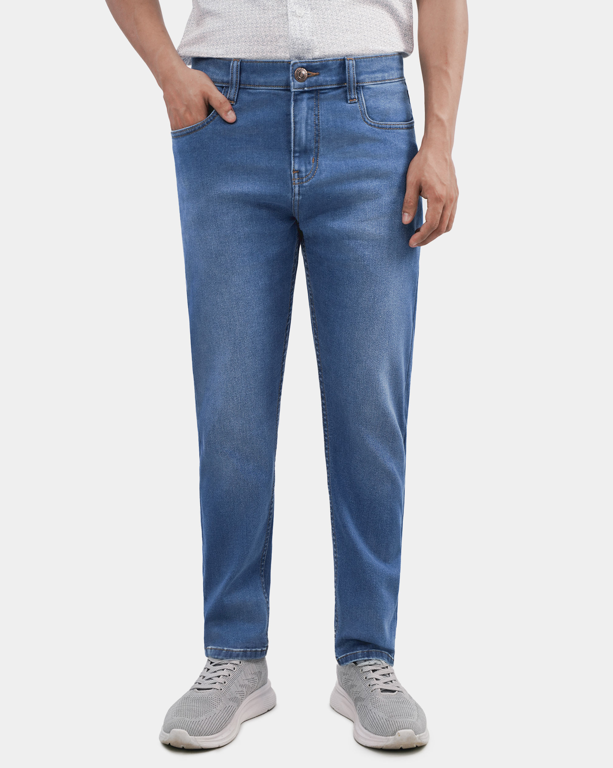 Quần jeans nam dáng slim màu xanh dương 4006A
