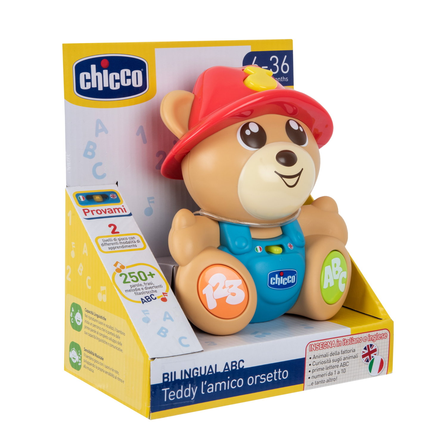 Gấu Teddy thân thiện - song ngữ Anh - ý Chicco