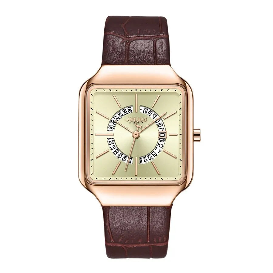 Đồng Hồ Nam JA-1392MB Julius Hàn Quốc Dây Da (Nâu)