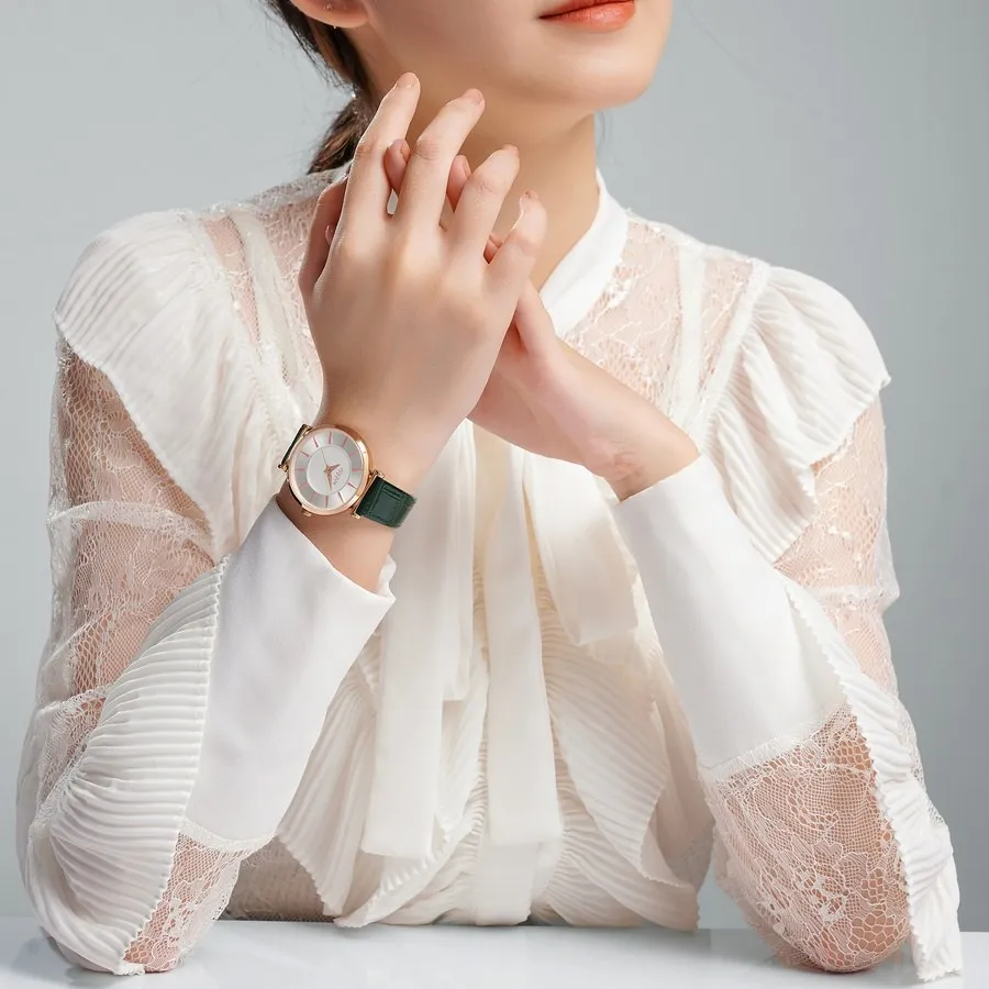 Đồng Hồ Nữ JA-1376B Julius Hàn Quốc Dây Da (X.Trắng)