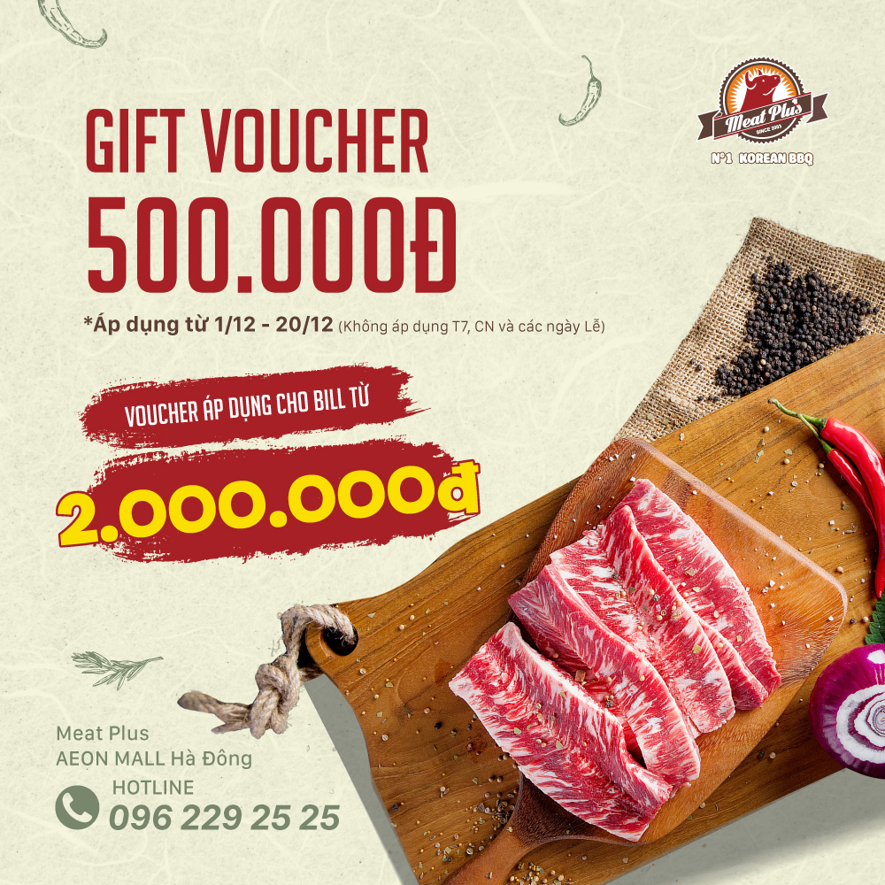 Voucher 500k ( Áp dụng với bill từ 2tr)