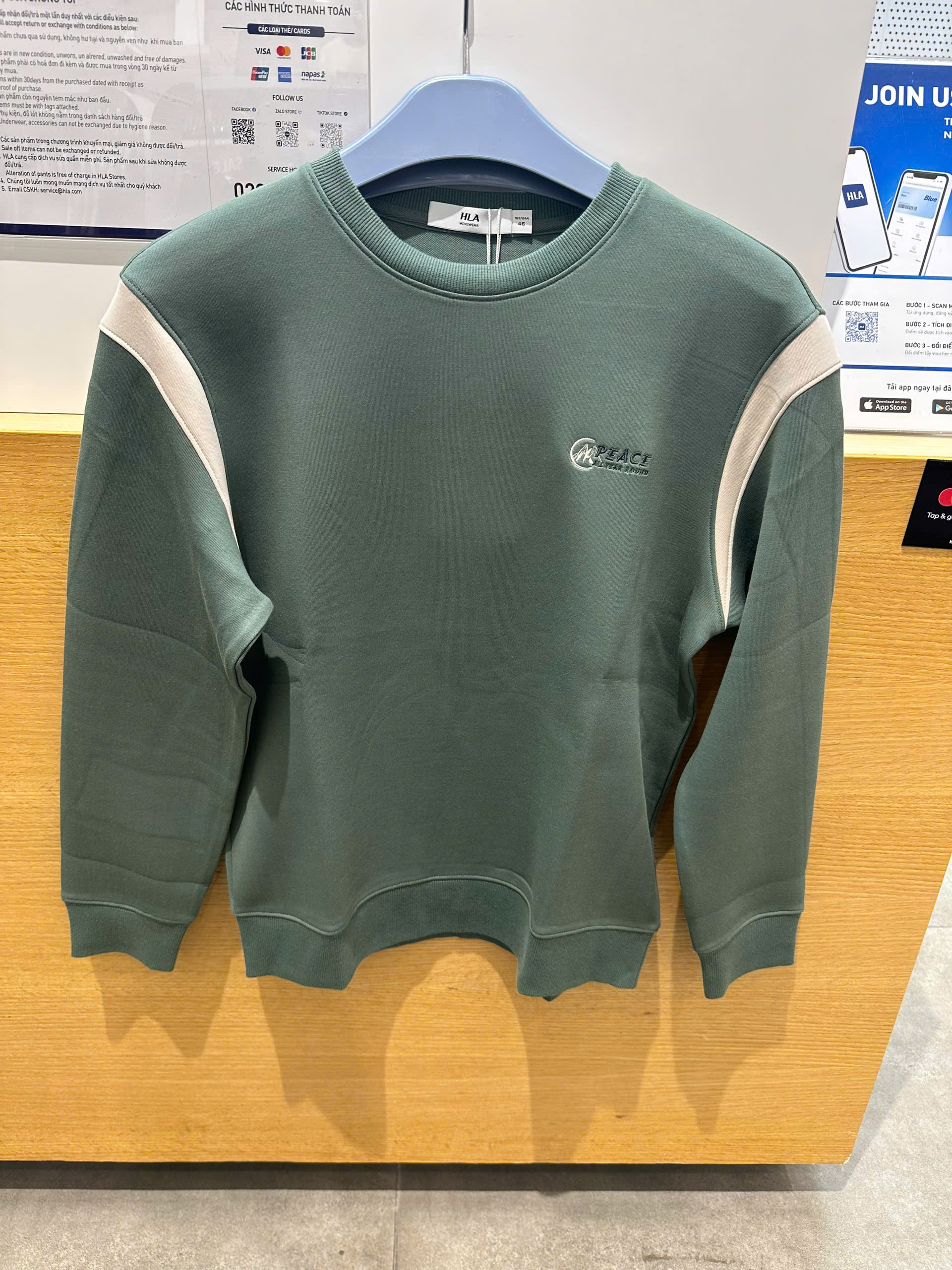 HLA- Áo sweeter thu đông - NZW/D1Y/16