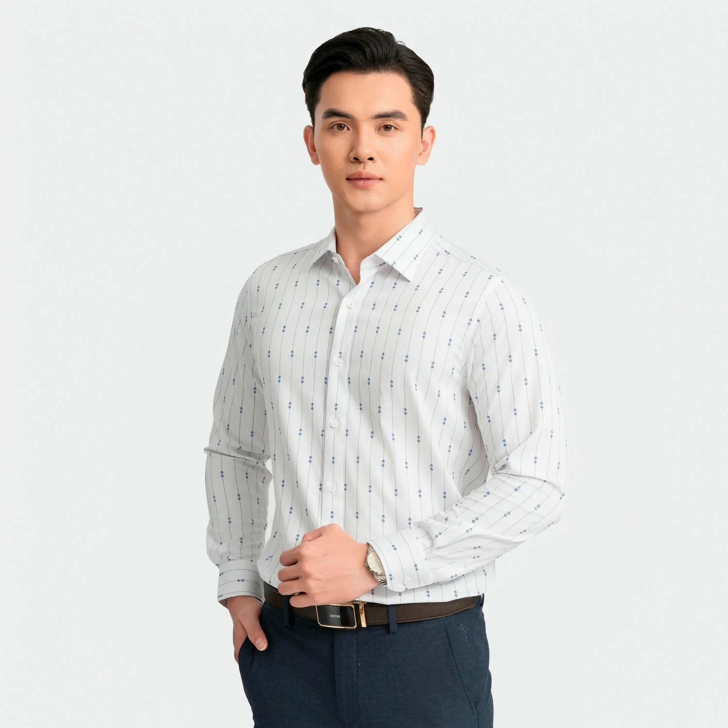ARISTINO - Áo Sơ Mi Họa Tiết Nam Aristino Regular Fit ALS1630Z
