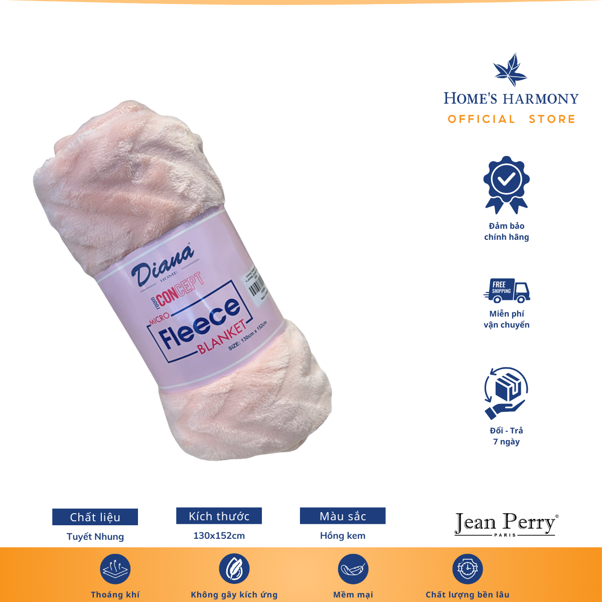 Chăn mền tuyết nhung lông cừu Diana Primasoft 130x152cm