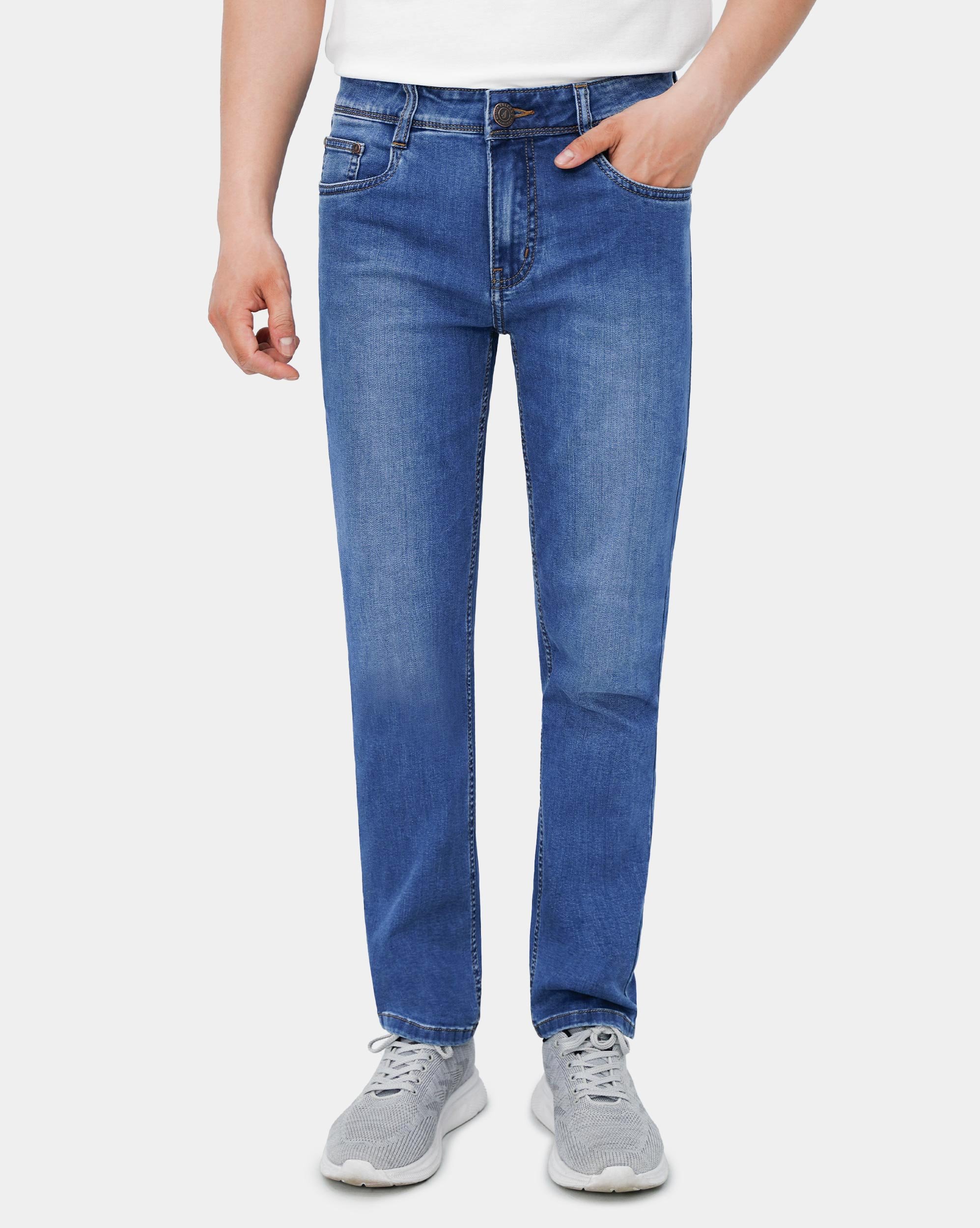Quần jeans nam basic màu xanh 4009A