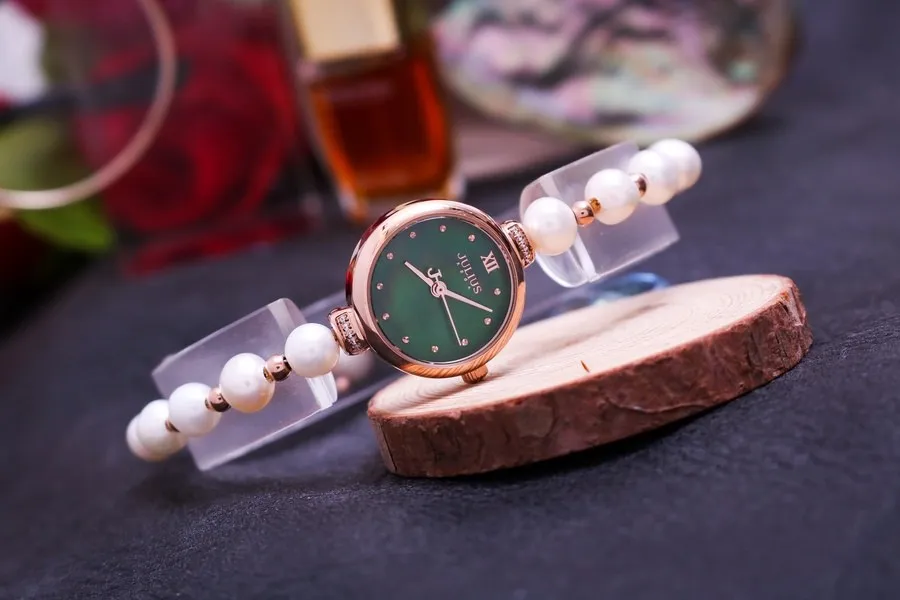 Đồng Hồ Nữ JA-1346D Julius Hàn Quốc (Xanh)