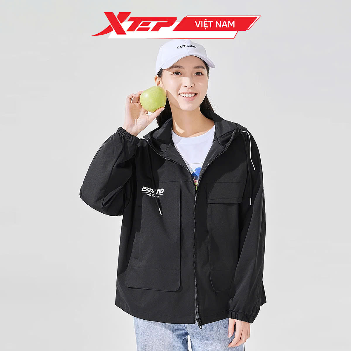 Áo Khoác Thể Thao Nữ Xtep, Áo Gió 97712815042