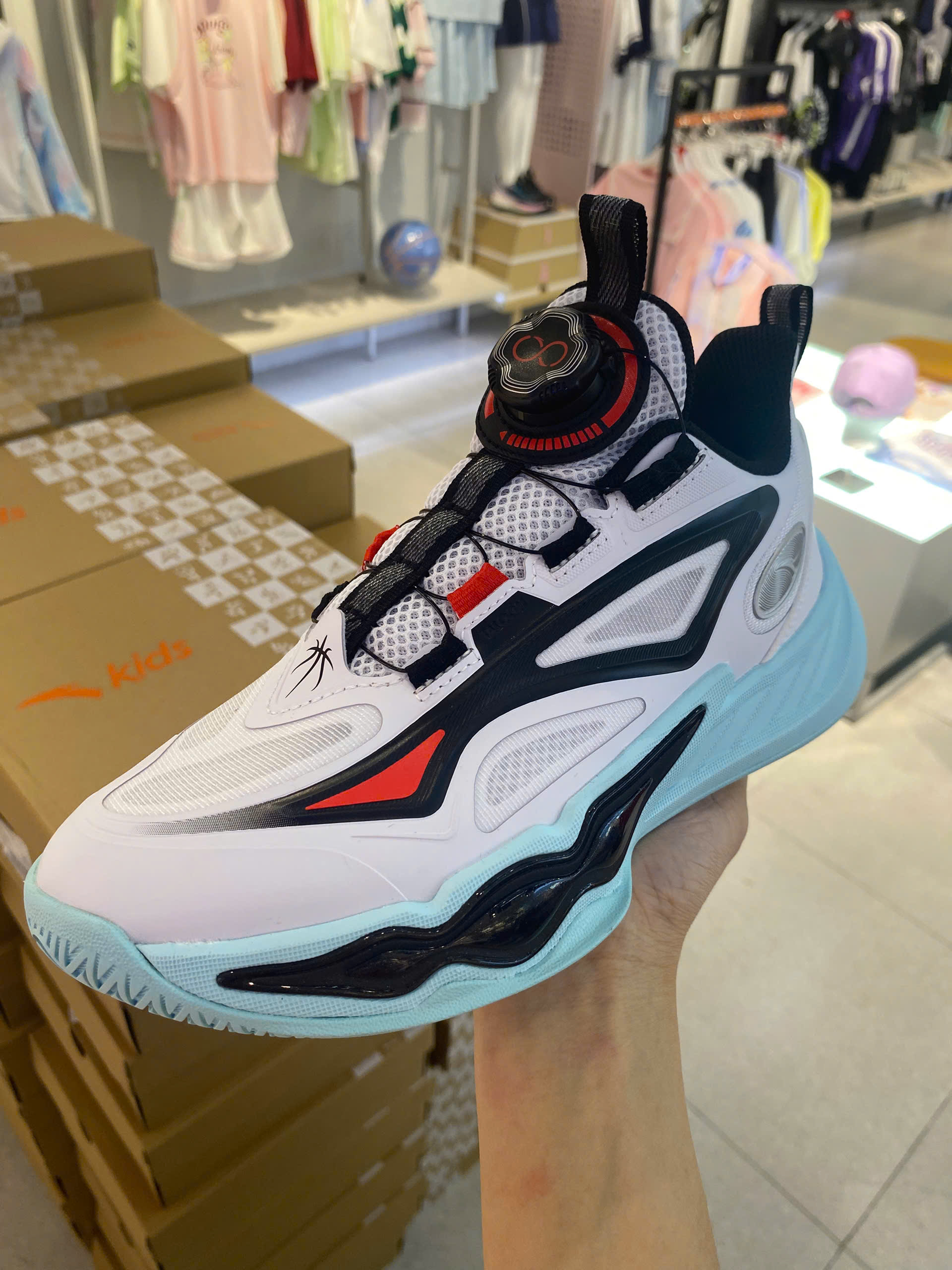 Giày Bóng Rổ Bé Trai Size 34 - 41 Anta Kids Prairie Fire 3125C1105-2