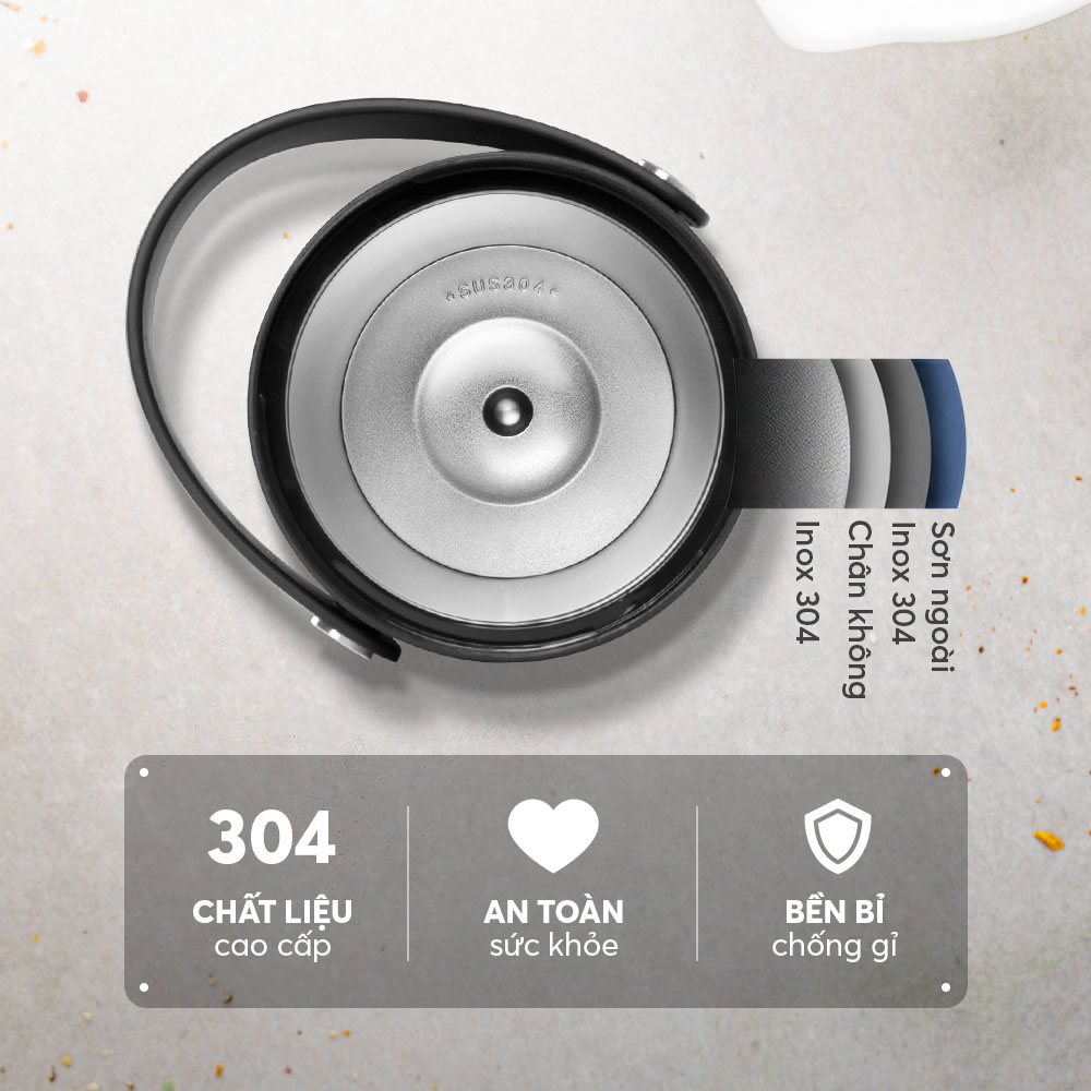 Hộp cơm giữ nhiệt inox 304 Elmich EL8302 dung tích 1.7L