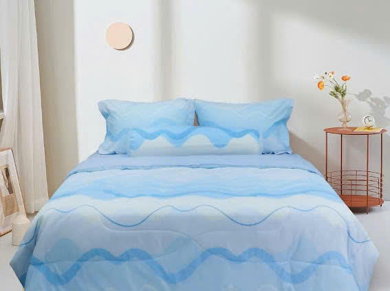 KOHNAN - NIN - BỘ 4 món drap A.GỐI STEFANI HOME 1m6x2m