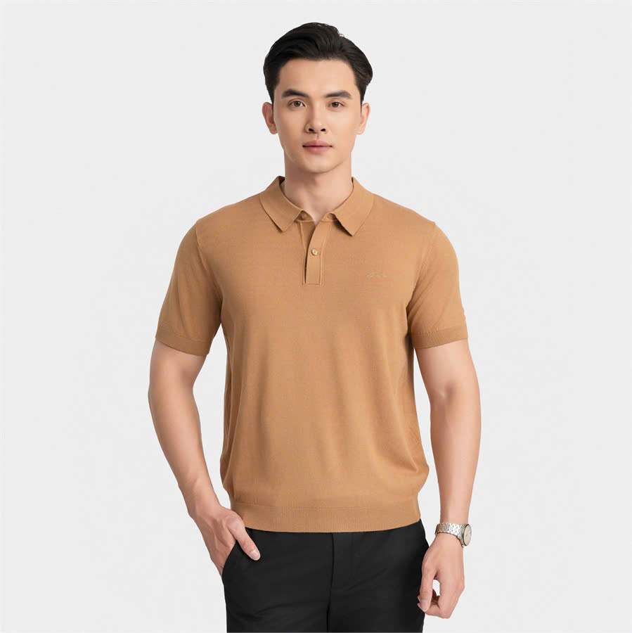 Aristino - Áo Polo Nam casual dệt kiểu len Aristino APSU020Z